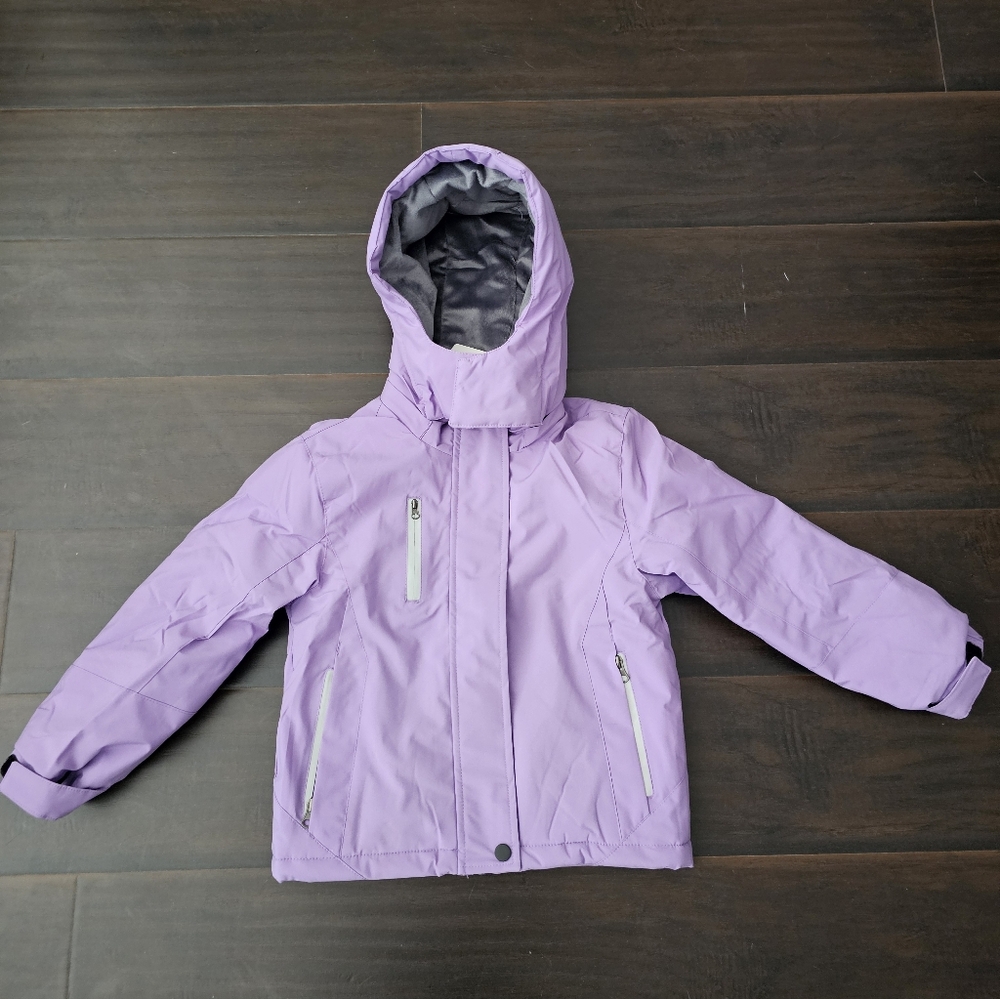 NWT- Girls 4/5 Lilac, warm, hooded, water resistant, fully fleece-lined, coat.